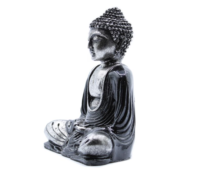 Statuetka Buddy Czarno - srebrna