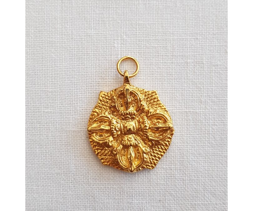 Amulet wisiorek Vajra ze strażnikiem złoto