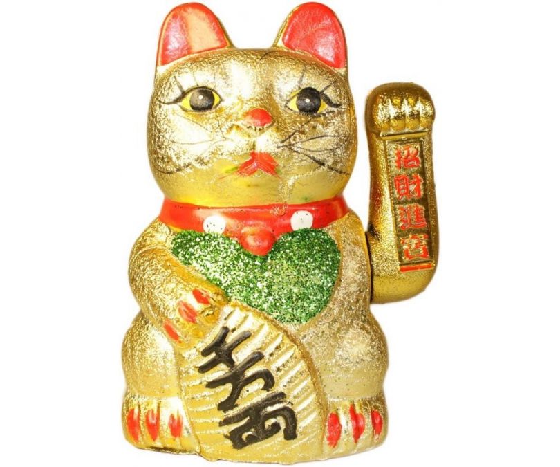 Złoty kot chiński przynoszący bogactwo
