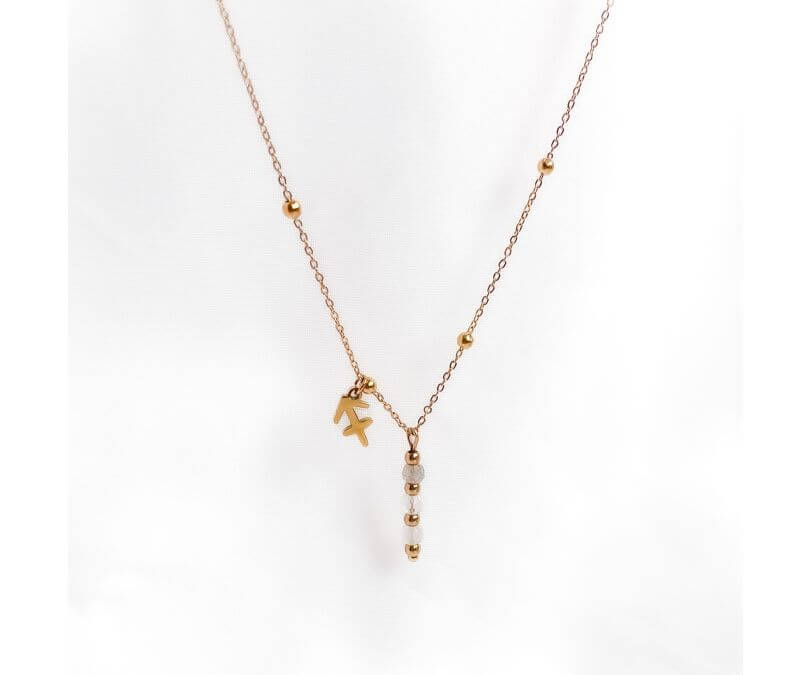 Naszyjnik z naturalnymi kamieniami dla znaku zodiaku Strzelec