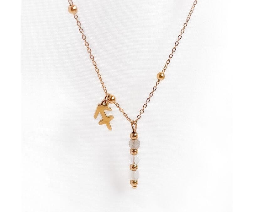 Naszyjnik z naturalnymi kamieniami dla znaku zodiaku Strzelec