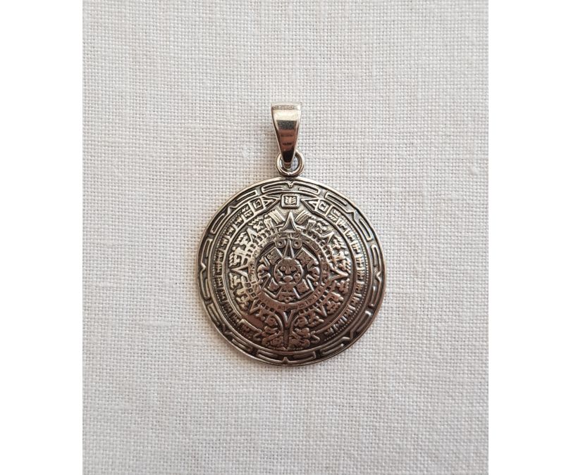 Amulet wisior kalendarz majów srebro