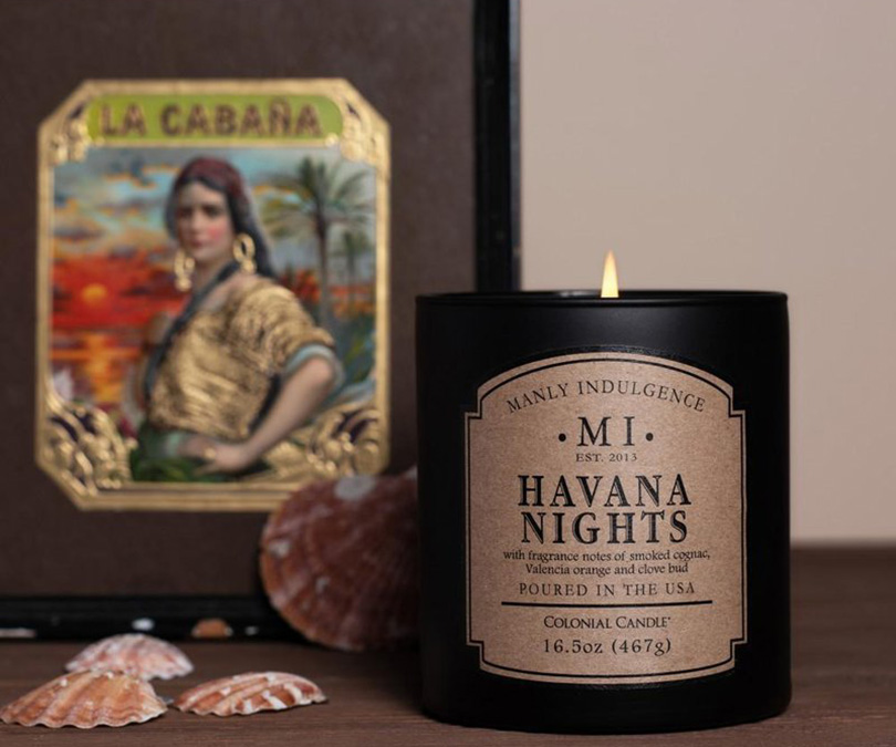 Świeca sojowa Havana Nights Colonial Candle zapachowa w szkle 467g